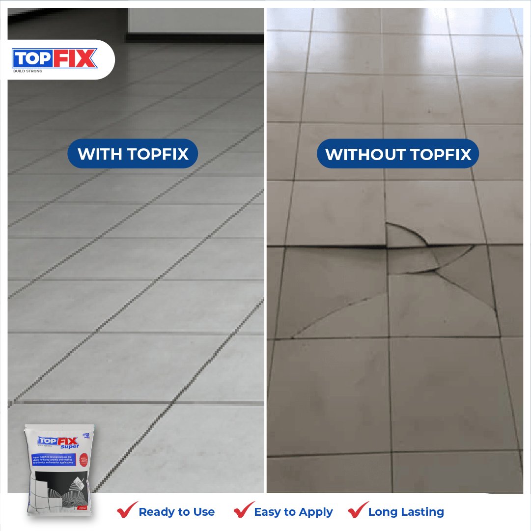 topshieldtopfix's tweet photo. Top Fix is every tiler’s dream because it is all it takes to create an outstanding space for both residential and commercial buildings.
.
.
#TopFix #TileAdhesive #Purechem https://t.co/JMB3rZquUA