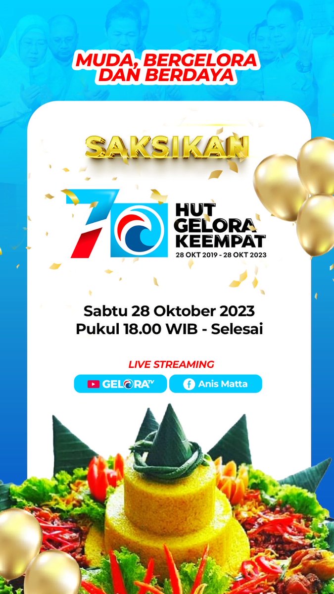 Fahrihamzah's tweet photo. IKUTI DAN SAKSIKAN HUT PARTAI GELORA INDONESIA KE-4

MUDA, BERGELORA DAN BERDAYA

Sabtu 28 Oktober 2023, Pukul 18.00 WIB - Selesai

🔴LIVE di channel youtube : https://t.co/0ttXInO0hA  

~~~~~

🌐 https://t.co/hyqUKklDny
🌐 https://t.co/WyDGhlmuou

🌐 https://t.co/g1rNNjdt0Y https://t.co/P8ebu4FXF5