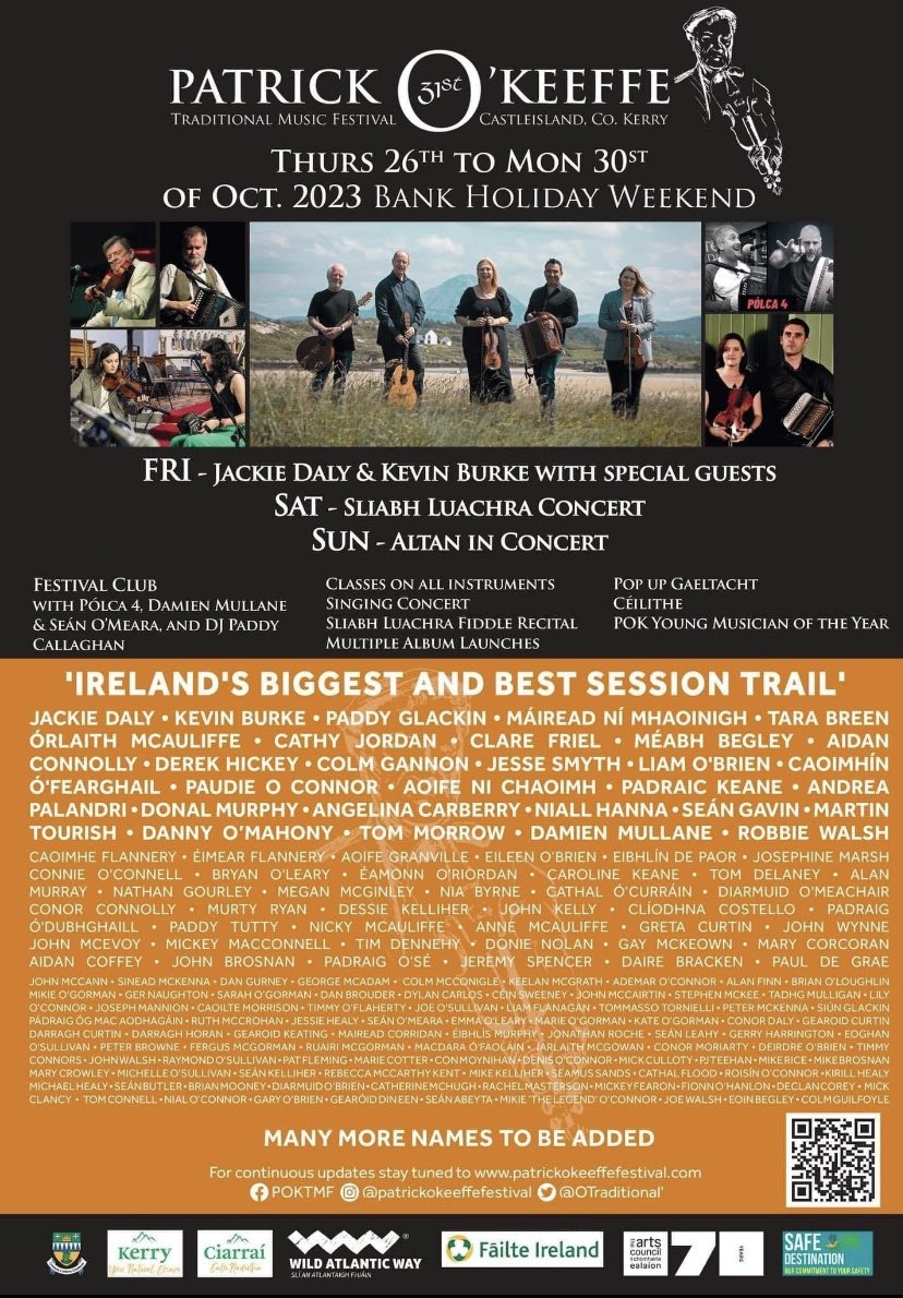 Walsh Colour Print (@walshprint) on Twitter photo Fantastic sessions all weekend in Castleisland for the <a href="/OTraditional/">Patrick O'Keeffe Traditional Music Festival</a> weekend 👏👏👏 Fantastic sessions all weekend in Castleisland for the <a href="/OTraditional/">Patrick O'Keeffe Traditional Music Festival</a> weekend 👏👏👏