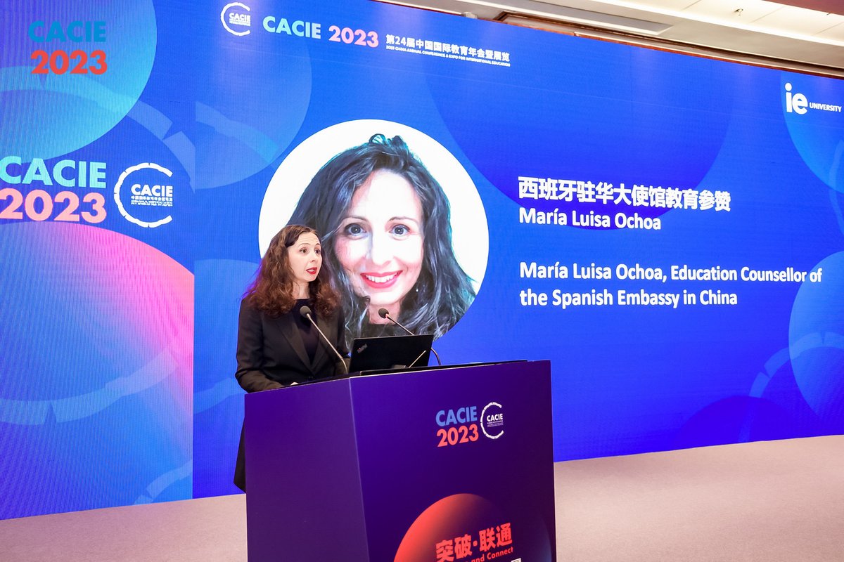 Edu_cn_cr_jp's tweet image. La Consejera de Educación participó en el foro &quot;Global Competence and Innovation Talent Development&quot; organizado por la Universidad IE en Pekín dentro del marco de la Feria Educativa de China 2023 (CEE-China Education Expo)@IEuniversity @AccEducativaExt  @sepiegob #EstudiaEnEspaña
