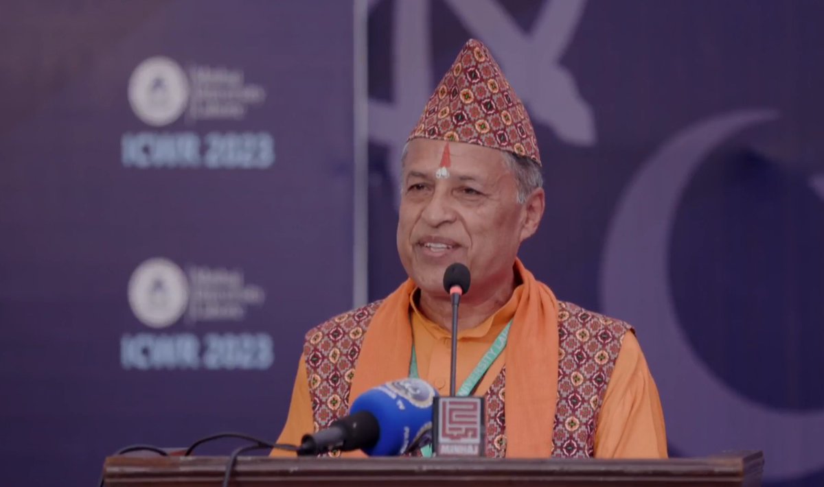 Dr. Bholanath Yogi, the Founding Principal of Hindu Vidyapeeth School in Dang, Nepal, delivered a keynote speech at the 6th International Conference on World Religions, Minhaj University Lahore.
#mul_icwr2023 
<a href="/OfficialMUL/">Minhaj University Lahore</a>
<a href="/DrHussainQadri/">Prof. Dr. Hussain Qadri</a>
<a href="/khurram4961/">Dr. Khurram Shahzad</a>
#mul_icwr202