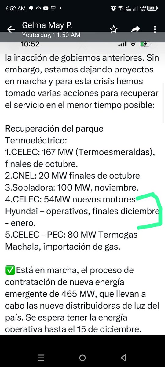 PhilipAMLC's tweet photo. Crisis eléctrica? En serio? La CELEC ordenó nuevos motores para hidroeléctricas, $20M c/uno, marca Hyundai, llegarán entre "finales d Diciembre-Enero"
El representante d dicha marca en EC es Jorge Orbe uno d los involucrados en el caso Gran Padrino.
Así es todo con los banqueros. https://t.co/y5NuGImVys