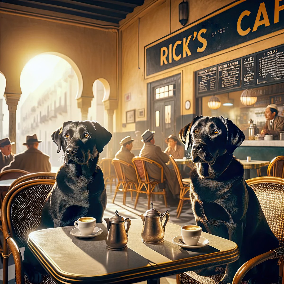 beachtv's tweet photo. The world’s a stage, and in this early hour, the Café’s my quiet corner before the curtains draw. 10.28.2023
#CoffeeWithWalterAndWaylon #WalterTheDog #WaylonThePup #LabZilla #Dalle #Dalle3 #AiArt #CoffeeDog #CoffeeWithDogs #DogsDontDoDecaf #LabLife #CoffeeWithWalter https://t.co/DVFPdWw7iq