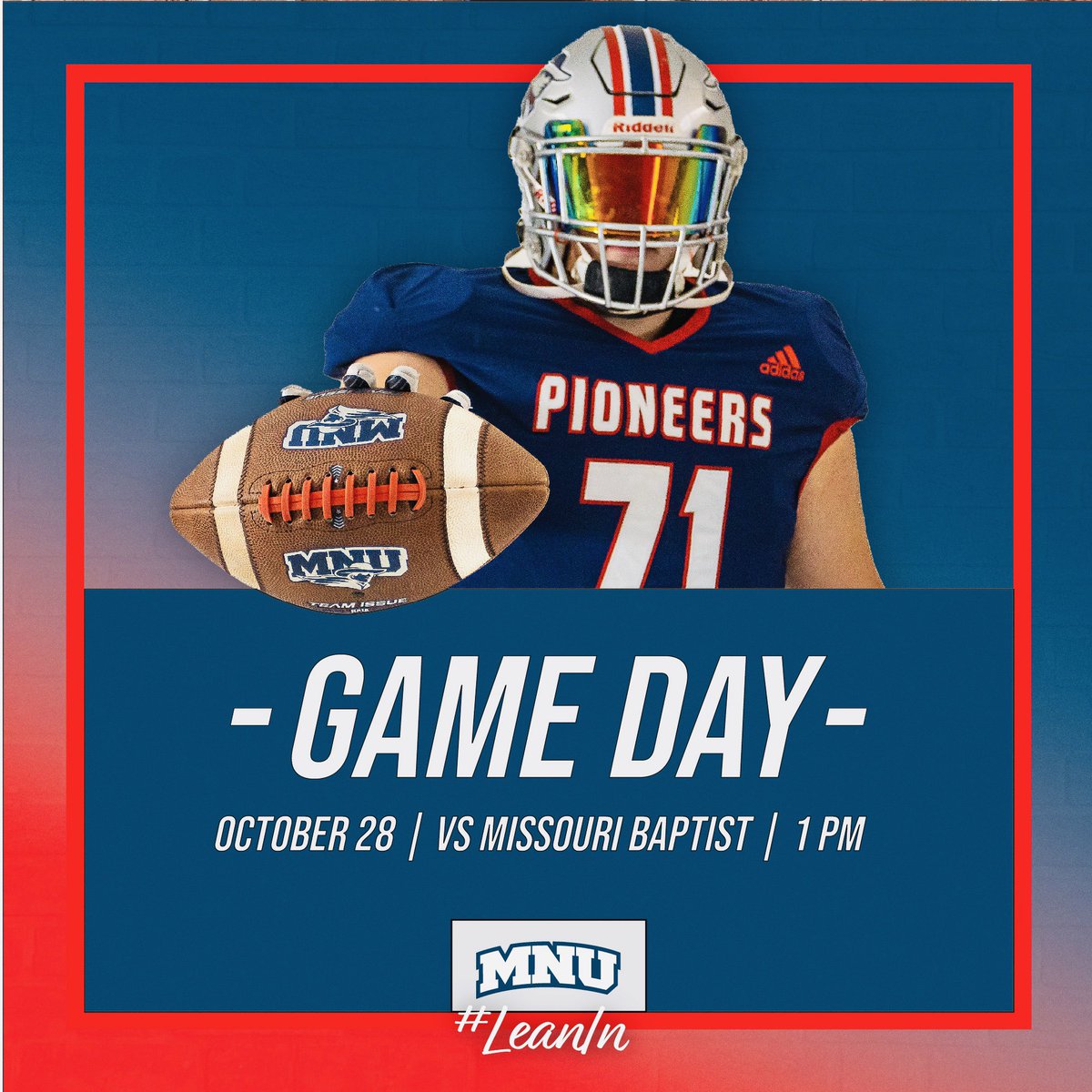 🔵🔵It’s Game Day 🔵🔵
Senior Day 
⏰: 1:00 PM
📍: Olathe, KS, ODAC
🆚: Missouri Baptist
📊: mnusports.com/sidearmstats/f…
🖥: heartconferencenetwork.com/?bfplayvid=726…
#ACTivate