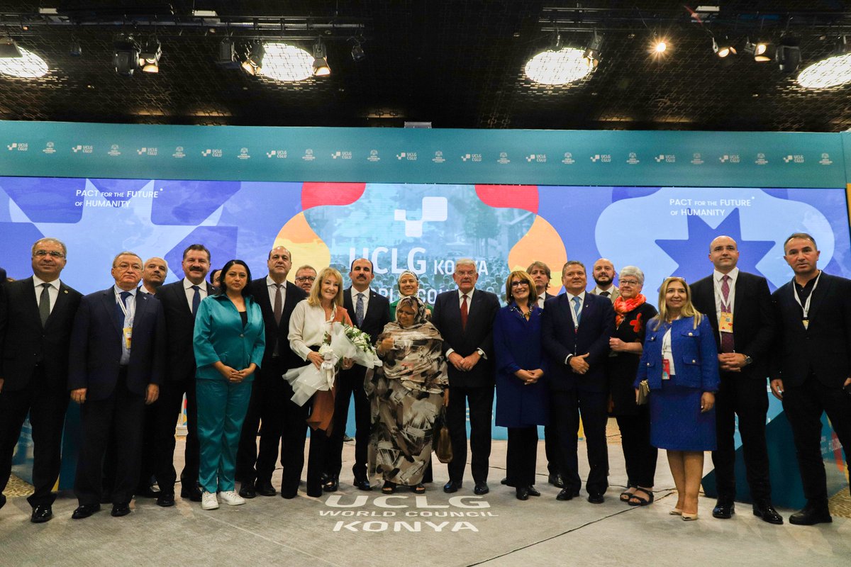 uclg_org's tweet photo. The #UCLGMeets World Council held in @KonyaInt comes to an end. Throughout the 3 days we have worked to envision a better future for all. Heading towards 2024, under President @u_ibrahim_altay, we will work to make it a reality #Listen2Cities https://t.co/oTQm6m8neZ