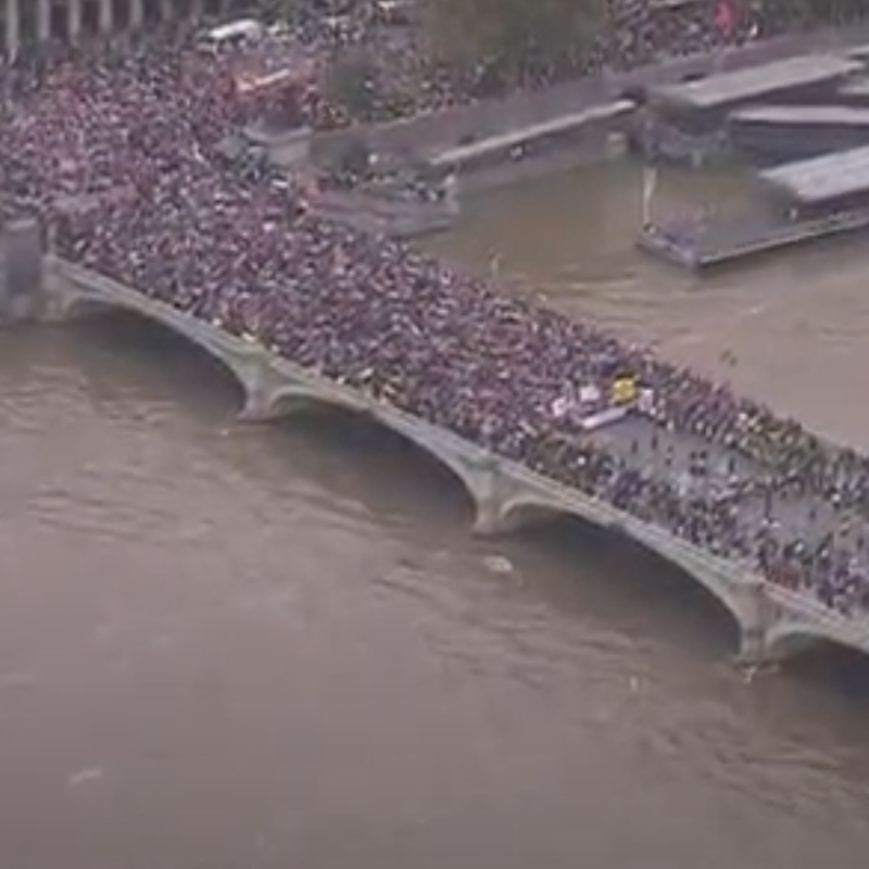 SkyNews's tweet photo. Thousands of protesters have taken to UK streets demanding a ceasefire.

Police expect 100,000 people to join a demonstration which is currently taking place in London

Watch live ⬇️