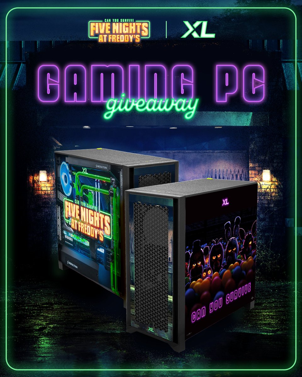 GIANTXLeague's tweet image. 🔥 FNAF CUSTOM PC GIVEAWAY 🔥

🔥 Intel i7-14700K
😳 12GB RTX 4070 Ti
🤯 32GB Corsair VENGEANCE 5600MHz

To enter:
1. Like this post
2. Tag a friend who you&apos;re gonna take see FNAF 

#FiveNightsAtFreddys is IN CINEMAS NOW

 Good luck! #freepc #FNAFMovie  #GamingPC #Giveaway #ad…