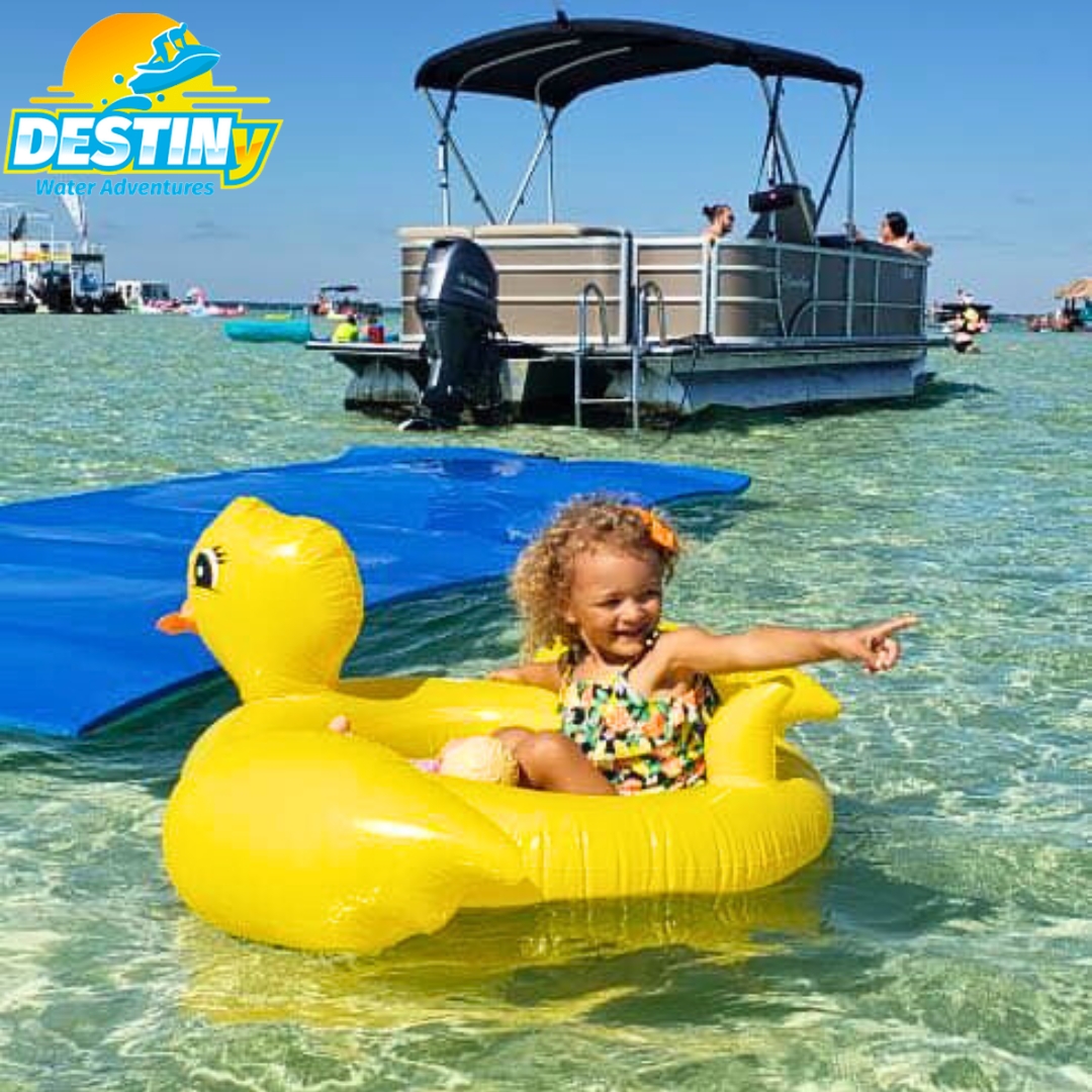 🐥  floater, Big happiness! Experience #DestinyWaterAdventures at Crab Island. 🦀

📸 Brian
#Crabisland #WeekendVibe #BoatRentals #JetSkiRentals #DestinFL #ThingstodowiththeKids #DestinFlorida #EmeraldCoast #DestinAdventure #FloridaVacation #MustSeeFlorida #LoveFL