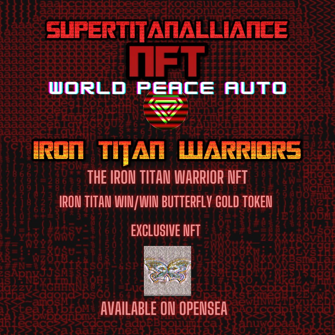 The Iron Titan Warriors Collection going for $2,000/2 ETH