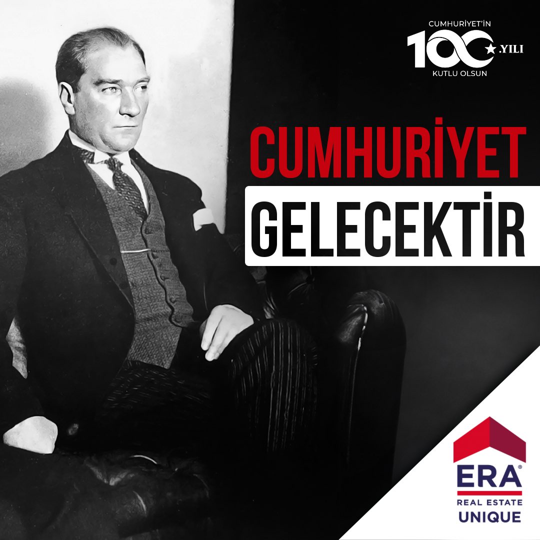 Cumhuriyet’in 100. yılını hep birlikte tek bir yürek, tek bir vücut olarak büyük bir coşkuyla kutluyoruz.

Cumhuriyet Gelecektir!

#cumhuriyetbayramı #29Ekim #100Yıl #cumhuriyet100yaşında #cumhuriyet #erarealestatetürkiye