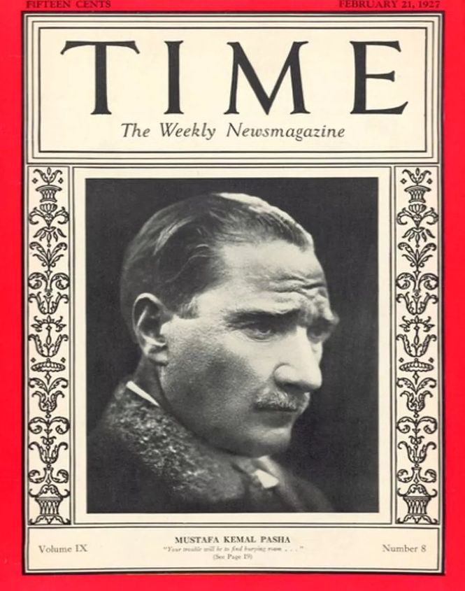 Cumhuriyet ilan edilmeden birkaç ay önce 24 Mart 1923'te Time dergisinin kapağında Atatürk vardı.

#YaşasınCumhuriyet 🇹🇷
#Cumhuriyet100Yaşında 

Time dergisindeki bir Atatürk kapağı
#MustafaKemalAtatürk ❤️