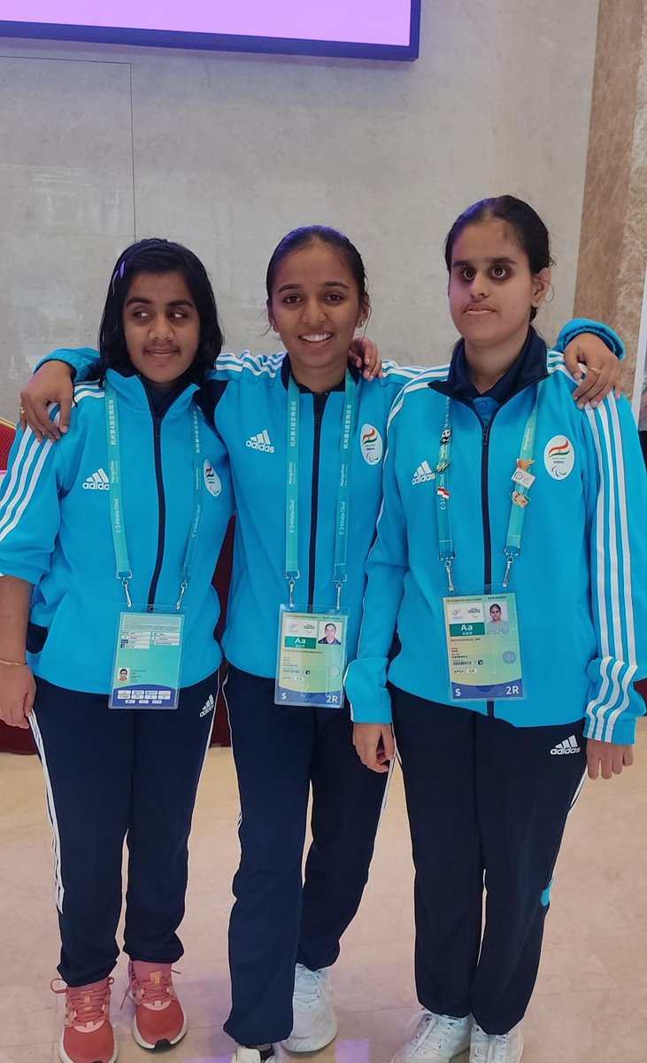 Heartiest congratulations to Himanshi Rathi, Sanskruti More and Vruthi Jain for clinching the Bronze Medal in Women's Chess B1 Category Team at the Asian Para Games. Their skill, determination and relentless spirit have made the nation proud.