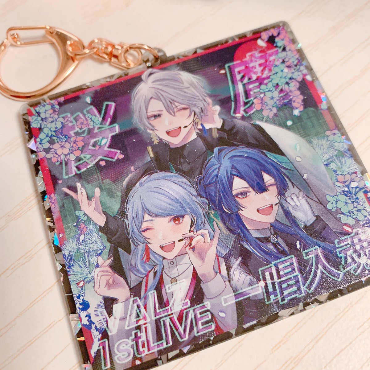 purple hair smile multiple boys flower earrings jewelry long hair  illustration images