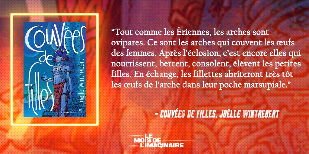 16 nouvelles foisonnantes d'imagination, 1 autrice féministe de génie, pour 1 formidable recueil de SF.
Aujourd'hui, on vous conseille #CouvéesdeFilles de Joëlle Wintrebert chez <a href="/AuDiableVauvert/">Au diable vauvert</a> entre arches écologiques, sociétés matriarcales et cités mystérieuses ou futures ! ☄️