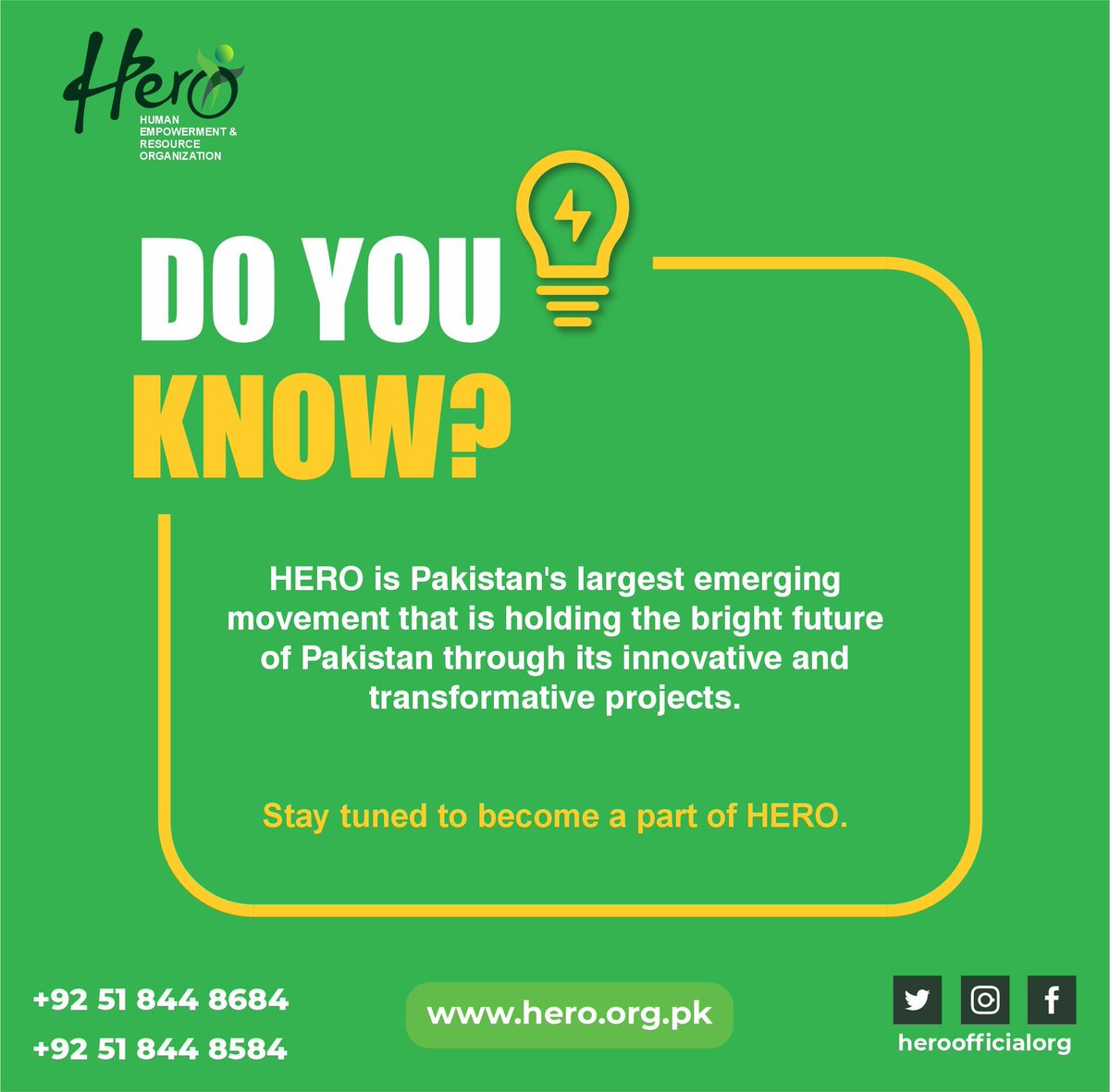 heroofficialorg's tweet photo. HERO - Pakistan's largest emerging movement 🌟

Want to be a part of HERO?

Stay tuned. ✨

#HERO #largestmovement #internationalorganization https://t.co/Bf7Ws428FJ
