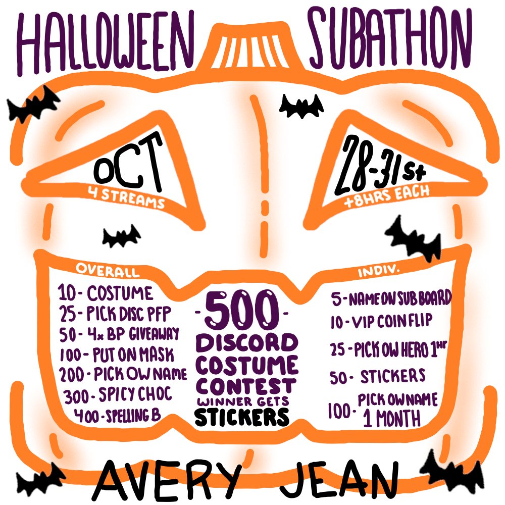 AveryJeanTV's tweet image. STARTING LATER TONIGHT SEE U THERE 🎃