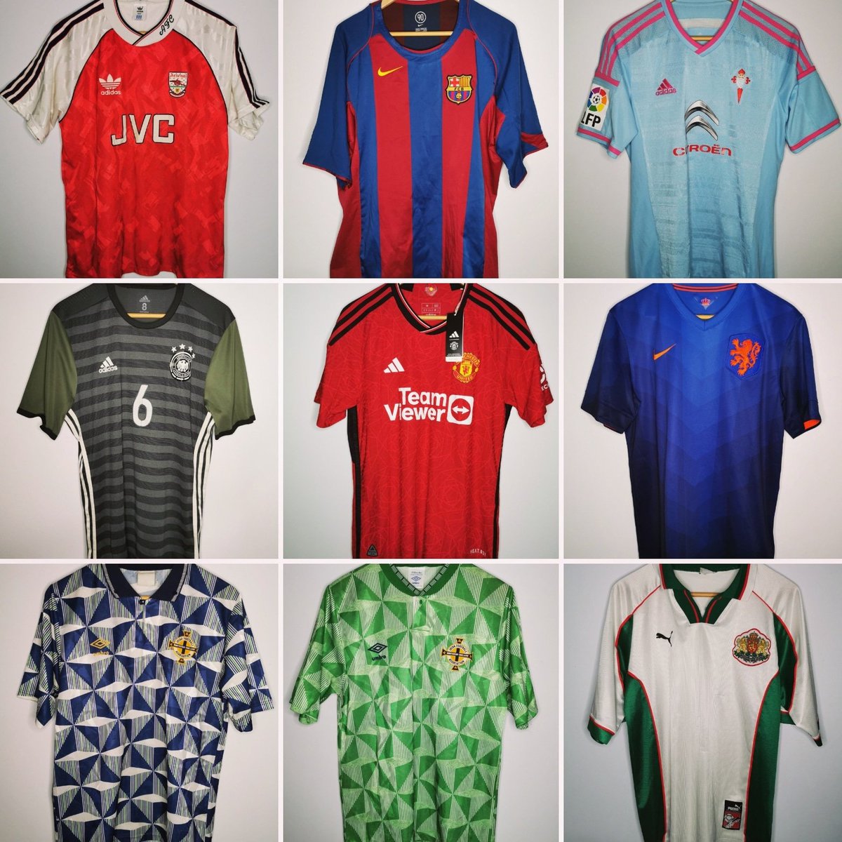 FootballShirtie's tweet image. 💥 Choice shirts from tonights delayed stock drop - 5pm

😍 Messi debut shirt, Arsenal 90 home, Celta player spec, Germany kitroom, Man United this season BNWT, THAT Netherlands shirt and an unbelievable NI pair plus more

#AuthenticAlways #FootballShirts #FSie #StockDrop
