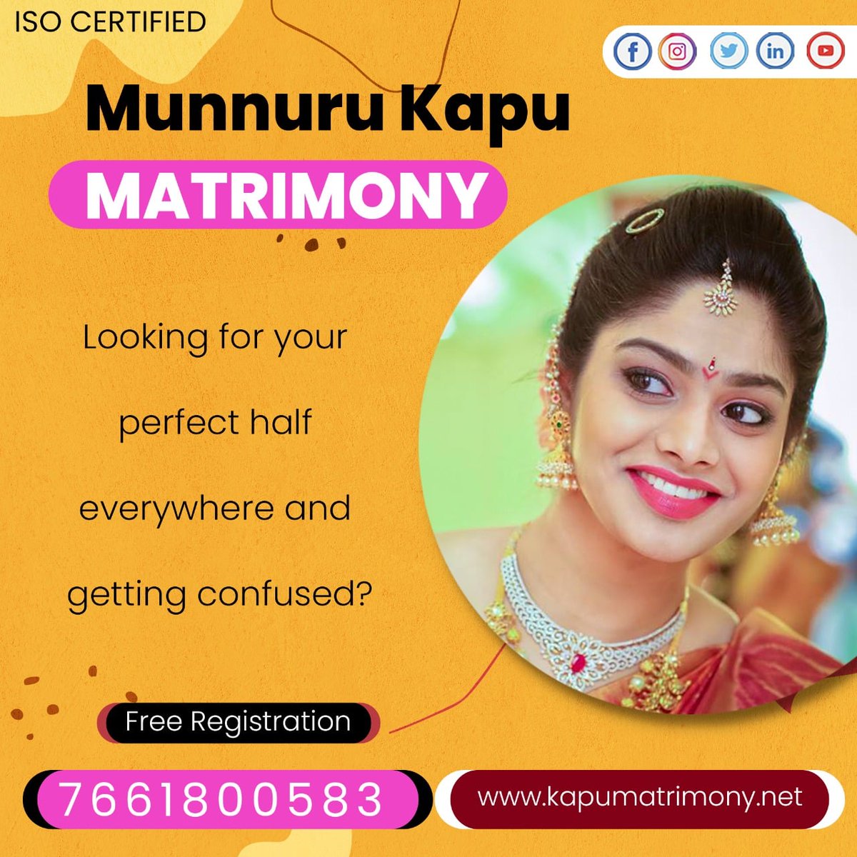 MatrimonyKapu's tweet photo. Take The First Step To Your Happy Marriage Only For Kapu Community.For more details Cont us:7661800583,8499066276 https://t.co/GJxWXcEnmo #kapumatrimony #hyderabad #matrimony #government #Asraonagar #ecil #banglore #marriage https://t.co/Tix6coFD0W