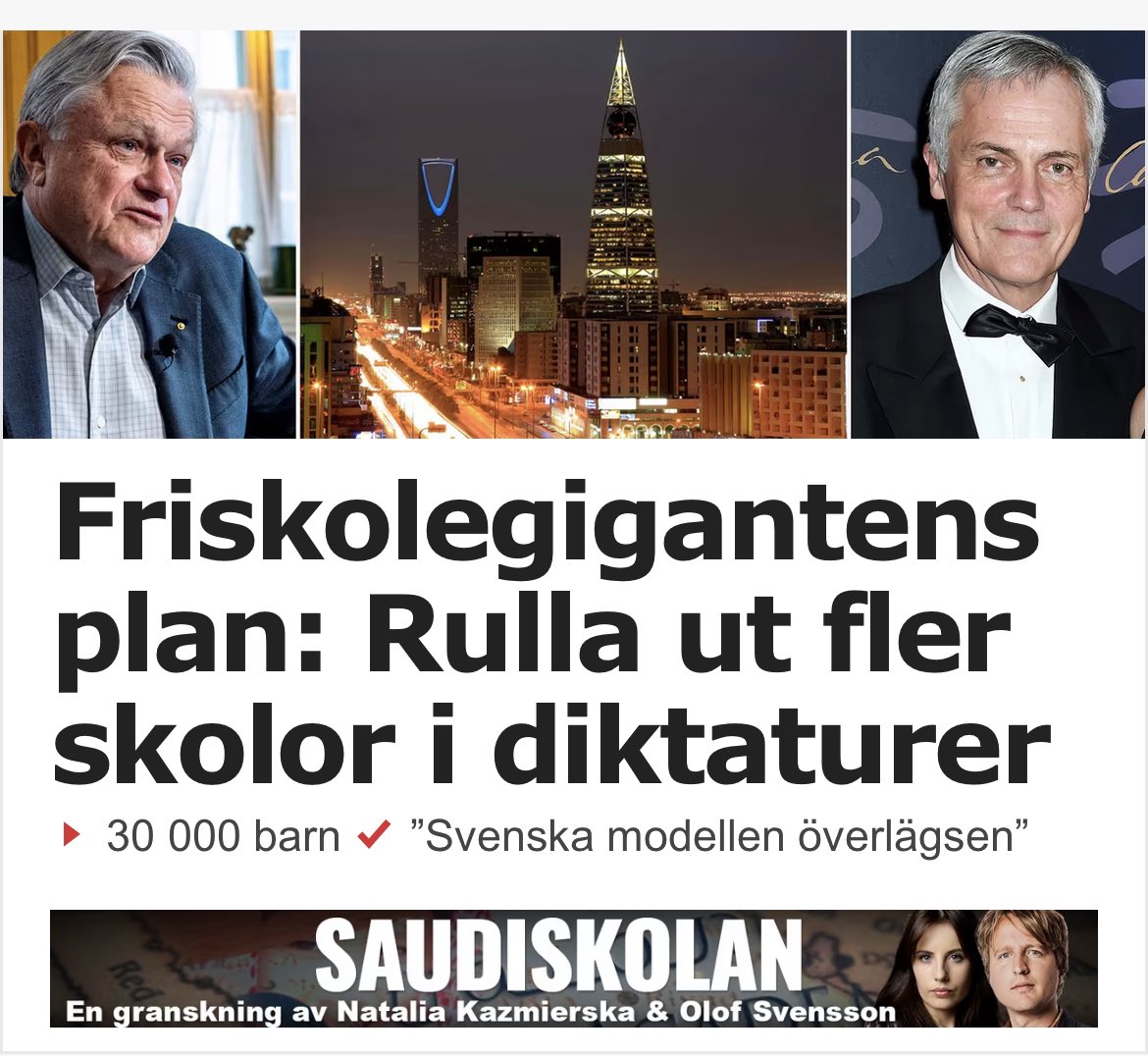 Nytt avslöjande, med <a href="/OlofSvensson/">Olof Svensson</a> : Kunskapsskolan försöker nu sälja in det svenska friskolesystemet i Mellanöstern. Elevpeng på export. 
Så här ska ”voucher system”-planen gå till: aftonbladet.se/nyheter/a/APwE…