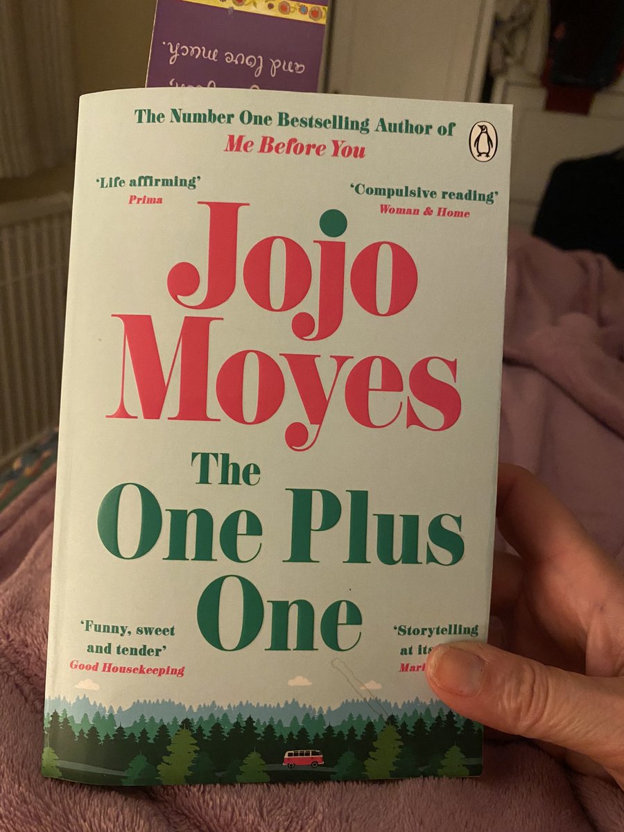 Finished reading @jojomoyes The One Plus One last night - boy, did I love this book! Would make the perfect movie or mini-series 😍😍💜#amreading #amreadingromance #amwritng