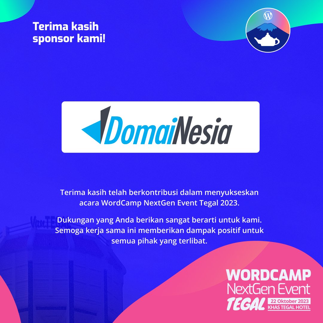 wptegal's tweet photo. Ingin tahu lebih jauh tentang @DomaiNesia ? Kunjungi tautan berikut:

* Official website: https://t.co/VX8o4fT3hU
* Instagram: https://t.co/oOpY8ZJGy5
* Twitter: https://t.co/2NlZ0OTNBZ
* Facebook: https://t.co/hni2k1skYD
* LinkedIn: https://t.co/cFsQOIhpKi

#WCTGL #WordPress https://t.co/tXLqxCkD7K