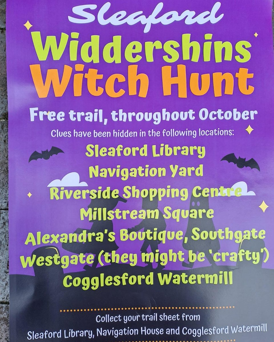 Have you collected a Widdershins Witch Hunt trail? They are available until the end of October. Happy Halloween! @heartoflincs @LCCLibrary @Cogglesford