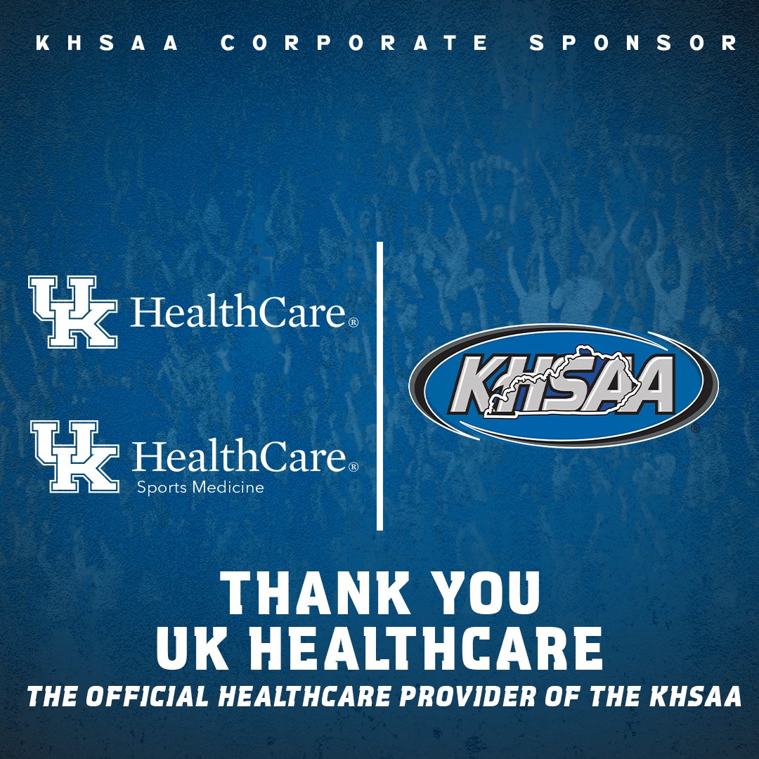 The KHSAA wants to thank our presenting sponsor @UK_Healthcare, the Official Healthcare Provider for the KHSAA for their continued support of the Fall Championships! #KHSAAProudPartner #khsso