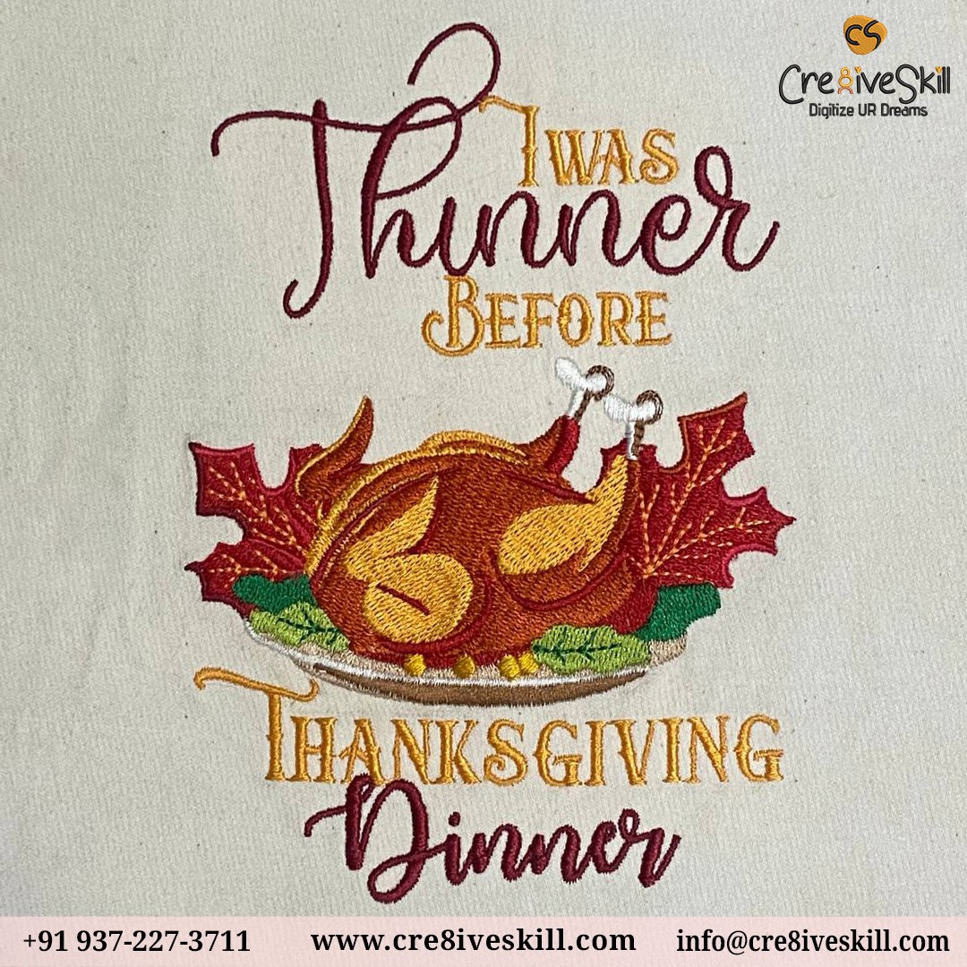 Cre8iveSkill's tweet image. Cre8iveSkill's Thanksgiving creation is here! Featuring stunning turkeys, leaves, and plates, all perfectly executed with Madeira thread. Prepare to celebrate the Thanksgiving season in style.
cre8iveskill.com/shop/embroider…
#Cre8iveSkill #embroiderydesign #digitizingservice