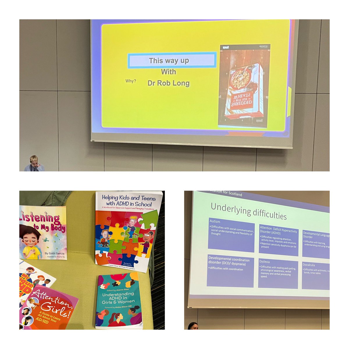 Great day at <a href="/DyslexiaScotlan/">Dyslexia Scotland</a> #DyslexiaConf #SLC. Lovely to bump into colleagues from SLC as well as meet practitioners from across Scotland. Presentations all informative and inspiring 🤩
