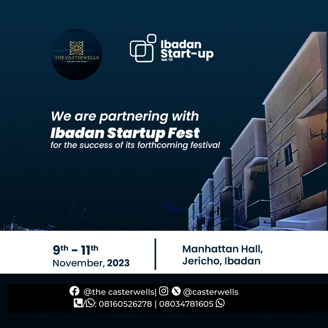 Casterwells is excited to announce that we will be partnering with @Ibadanstartupfest for the success of its event.

Don't miss out on this year's mind-blowing and educative event 

For more information- 08160526278

#casterwells
#ibadanstartupfest2023
#ibadanstartupfest23