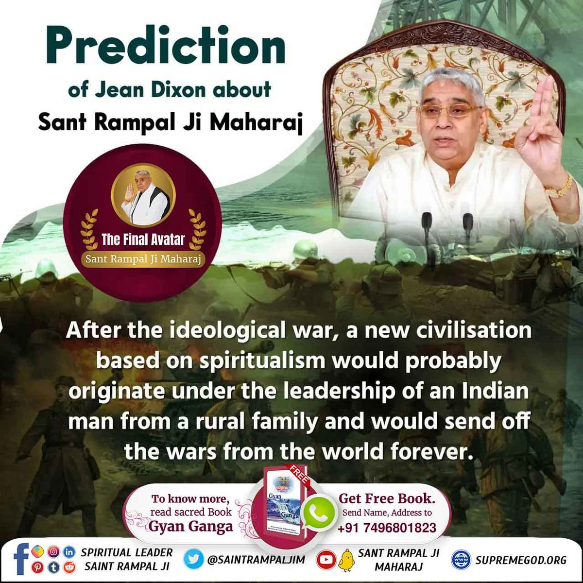 #SaviorOfTheWorldSantRampalJi A world-renowned leader at the end of 20th century and at the beginning of 21st century, taking birth in an eastern country will tie the whole world with the bond of unity through brotherhood and courtesy.