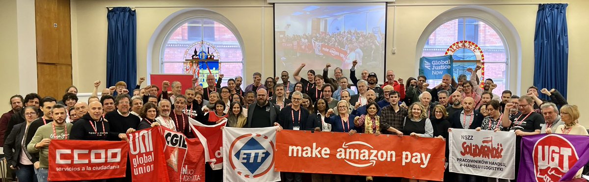 📢Closing an inspiring Summit in Manchester 🇬🇧 to #MakeAmazonPay, @uniglobaluni Gen Sec @CHoffmanUNI: “We are going to continue to bring together unions to collectively build our power. We are going to keep calling them out. Let’s show them what we can do on #BlackFriday.'