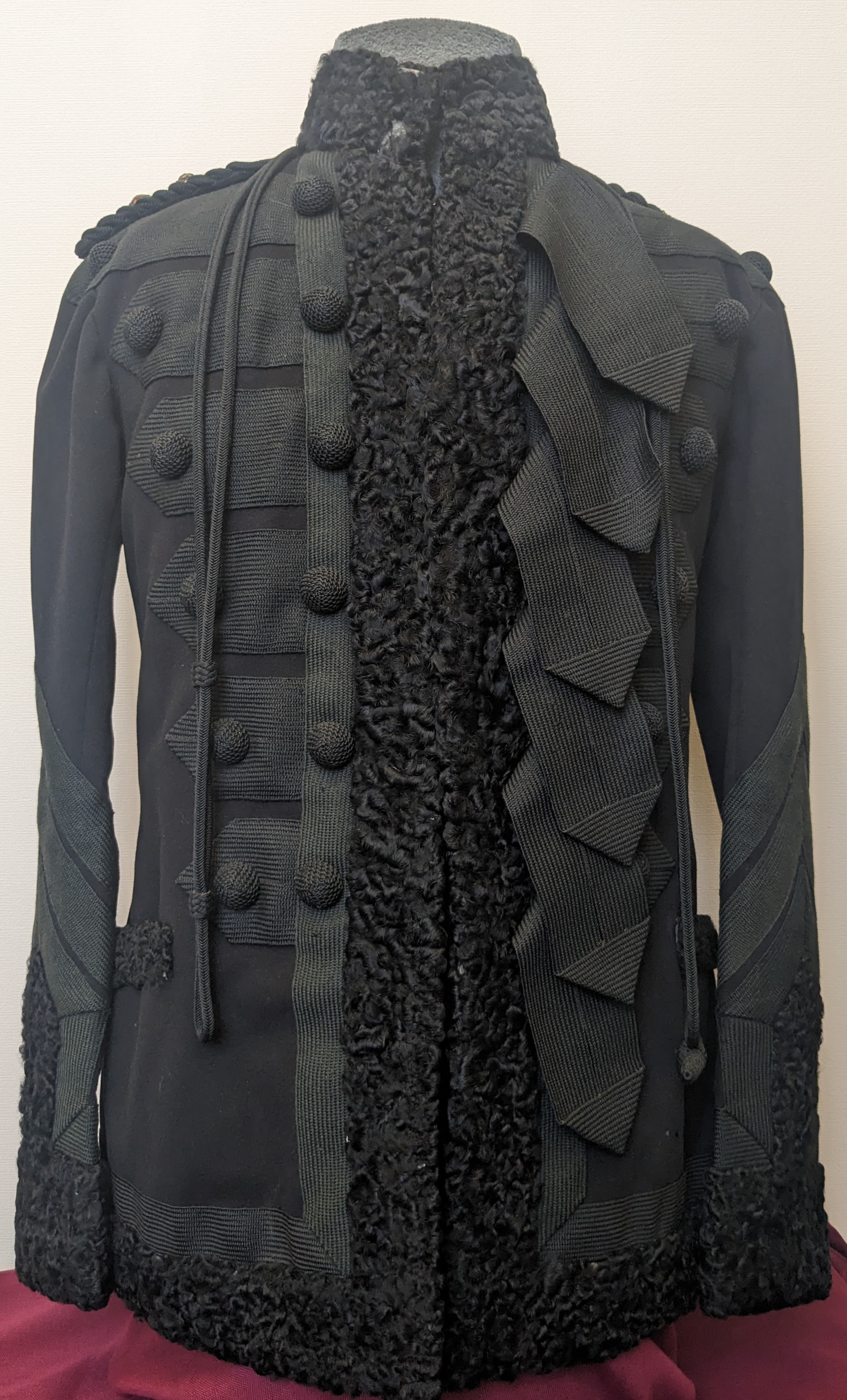 HorsePower Museum on X: This beautiful patrol jacket belonged to Arthur  Bertram 'Bubble' Lawson DSO, 11th Hussars. Worn as undress uniform, it is  braided with black mohair lace and trimmed with Astrakhan