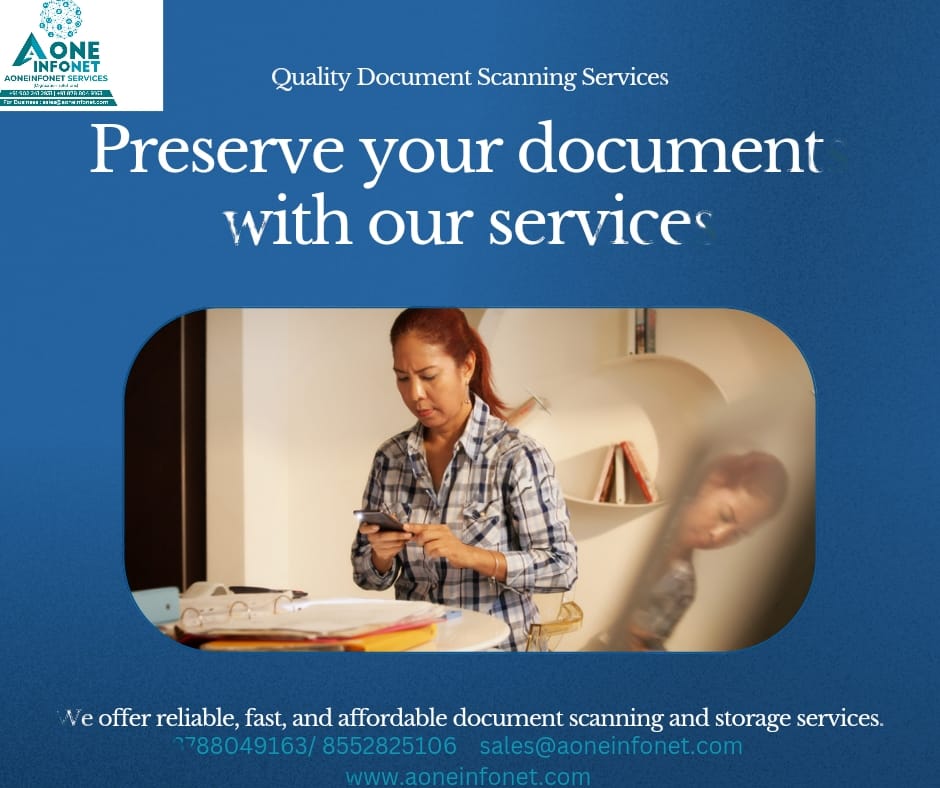 Document Management System is the best solution to digitize files
or books effectively.

Aone infonet
Anil
8788049163
Email : sales@aoneinfonet.com
website: aoneinfonet.com