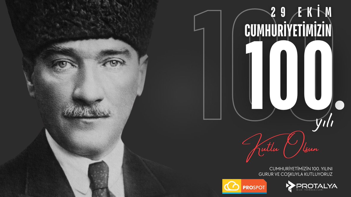 Cumhuriyetimizin 100. Yaşı Kutlu Olsun!💙❤️🇹🇷

#Protalya #bilgi #teknolojileri #bilgiteknolojileri #hotel  #replikasyon #yedekleme #Antalya #Prospot #wifi #hotspot #Atatürk #29ekim #100yıl