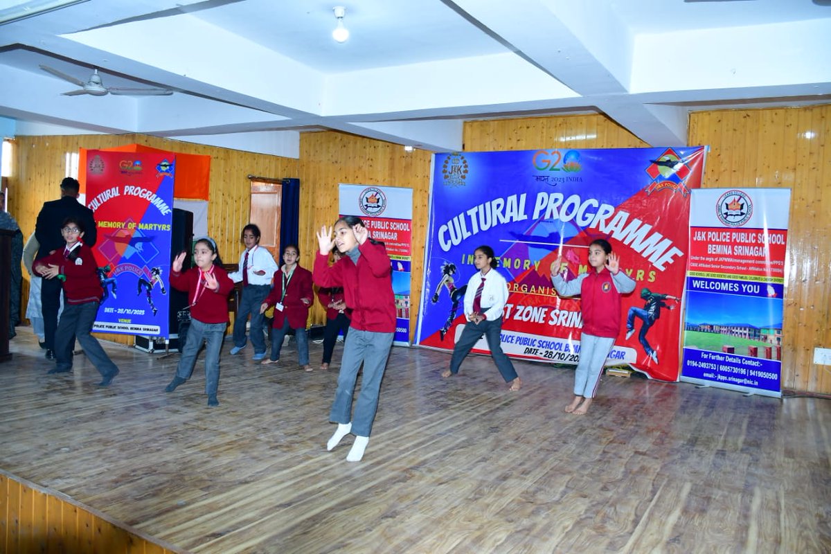 Srinagar Police organized a cultural programme at J&amp;K Police Public School, Bemina to eulogize the valour, dedication and sacrifice of  police personnel of J&amp;K Police who laid down their lives in the line of duty, in the observance of Police Flag Day, 2023.