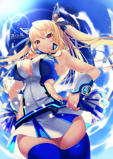 Skeb依頼品のチアガール風コスうちの子🎊