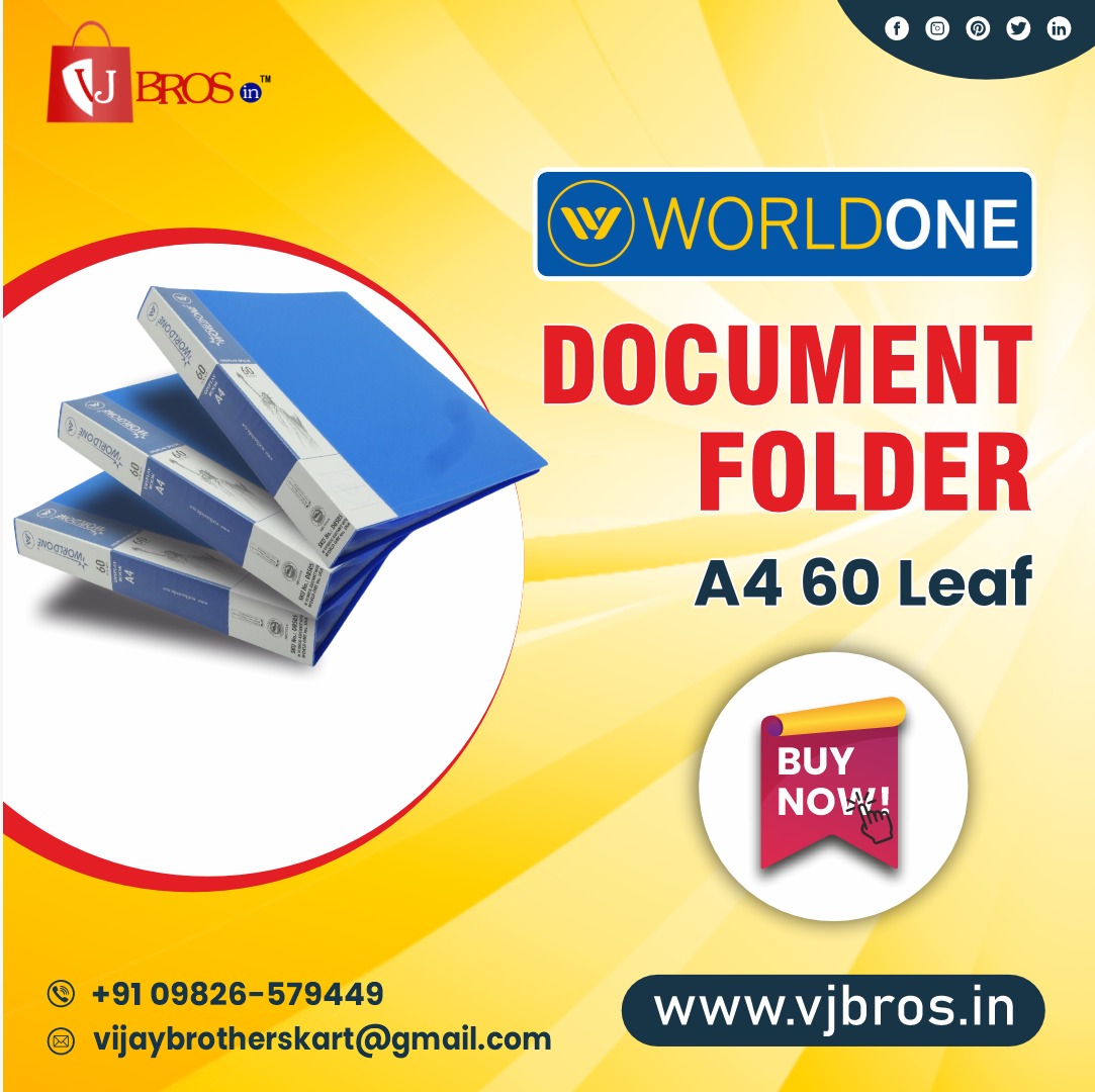 vjbrosin's tweet image. Buy WorldOne Document Folder A4 60 Leaf, at Vijay Brothers, Gwalior Stationery.
vjbros.in
wa.me/919826579449

#documentfolder #worldonefolder #worldone #OfficeStationery #usefulitems #vjbros #vijaybrothers #stationeryshopping #stationerystore