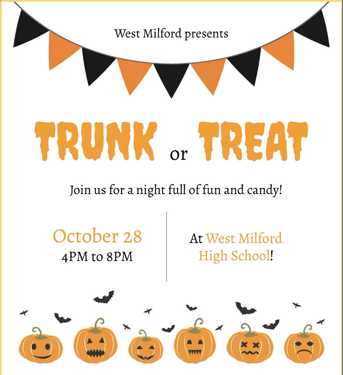 Join us tonight for our annual Trunk or Treat!