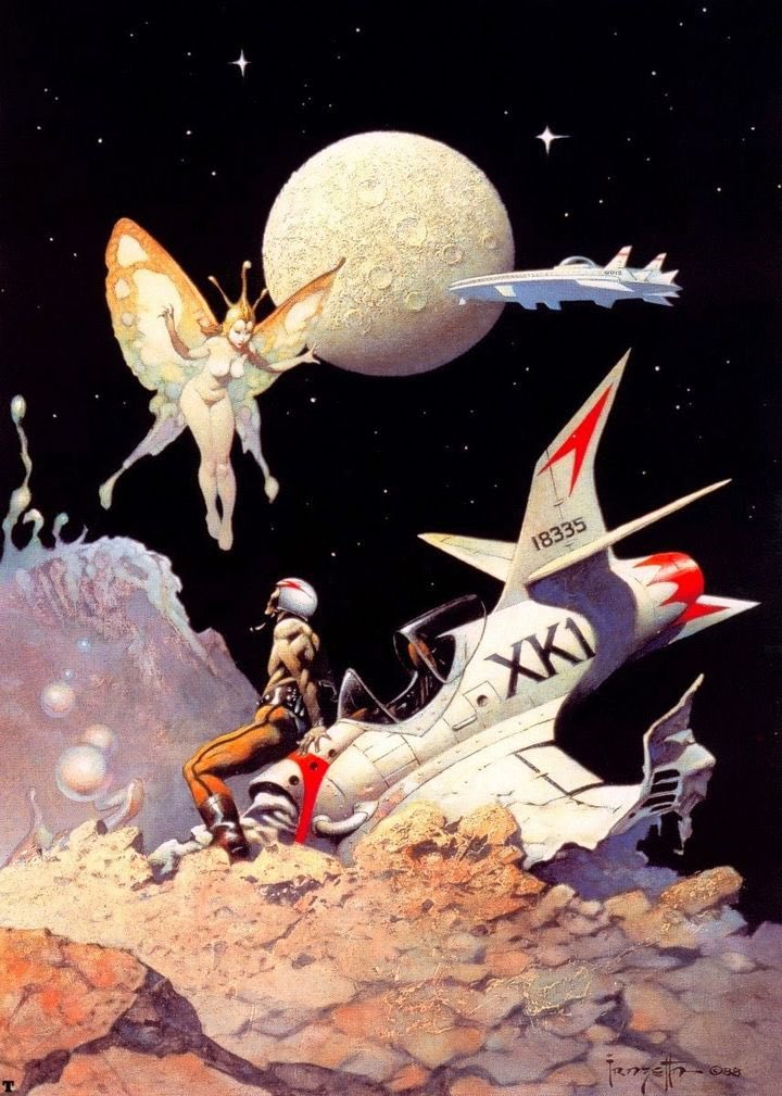 TCCCPodcast's tweet photo. "Encounter" by Frank Frazetta #SatARTdays https://t.co/zzixnJSTgA