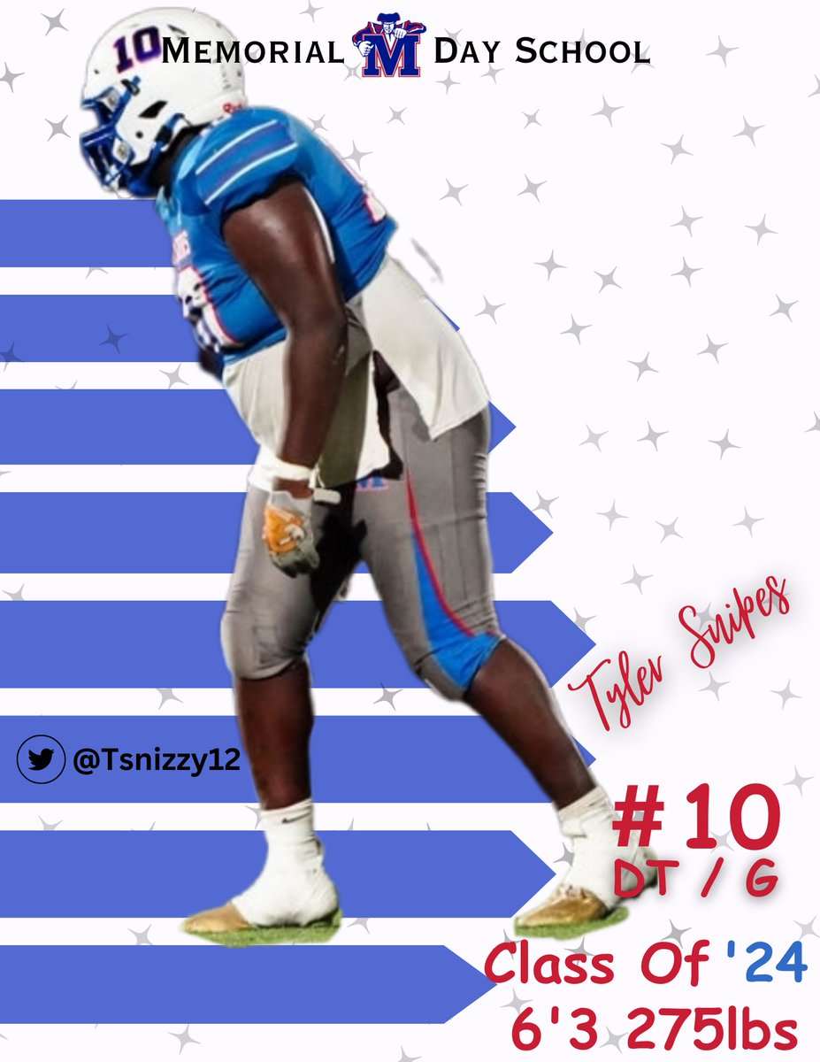 JahaTheTrainer's tweet photo. Here's an absolute Playmaker dominates the trenches on both sides of the ball. With his massive size he takes over any game Also with his swift movements and nibble feet, gave him 5FG blks and  15yds rushing and a ton of TFLs. He's a wall That still have room to grow!
@tsnizzy12 https://t.co/7hXFpSE8L6