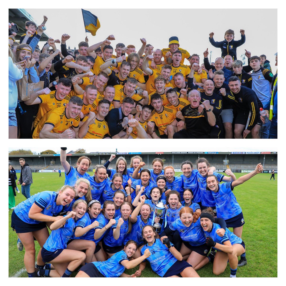 clonlaragaaclub's tweet photo. “There are decades where nothing happens; and there are weeks where decades happen.”
- Vladimir Ilyich Lenin

Beyond proud and grateful for everything @OfficialTruagh and Clonlara have achieved this week 💛🖤💙💙🏆

#clubisfamily 
#hontheClon
#truaghabú
#McMahonmeetstheCanon https://t.co/BudIIDy1dv