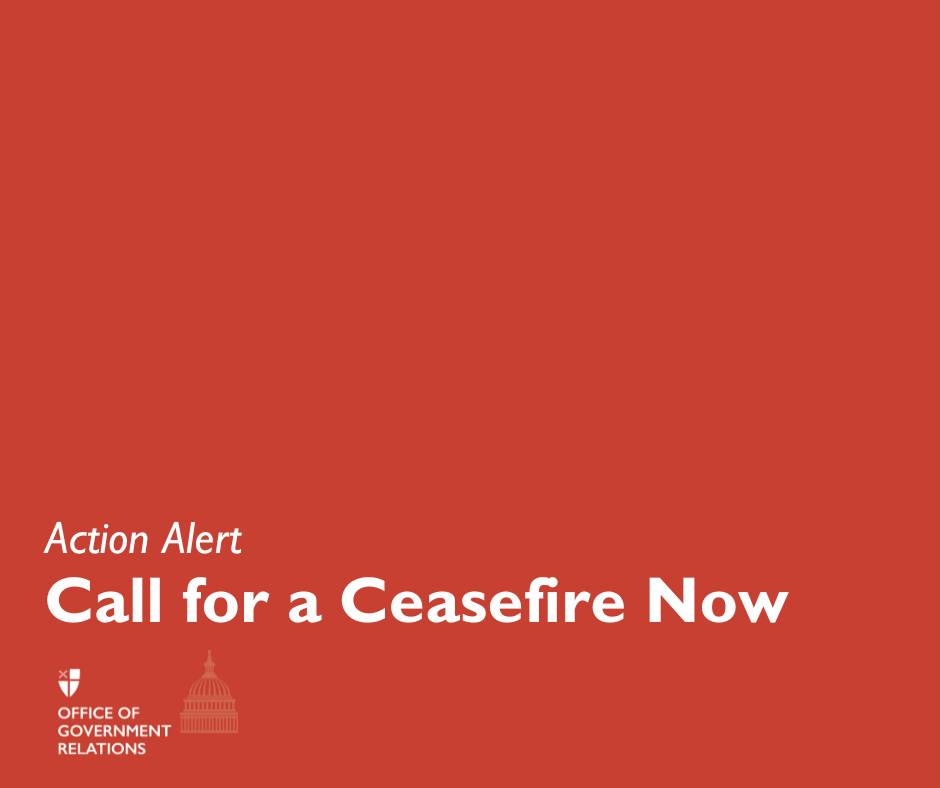iamepiscopalian's tweet photo. Call for a Ceasefire Now -- In this moment of violence and destruction, lift your voices and strongly urge @POTUS and your representatives in Congress to call for a humanitarian truce, as called for by @UN_PGA. 

With @TheEPPN, pray and act: 

https://t.co/rIj9IB0ItT https://t.co/mA4Kn1A96Q