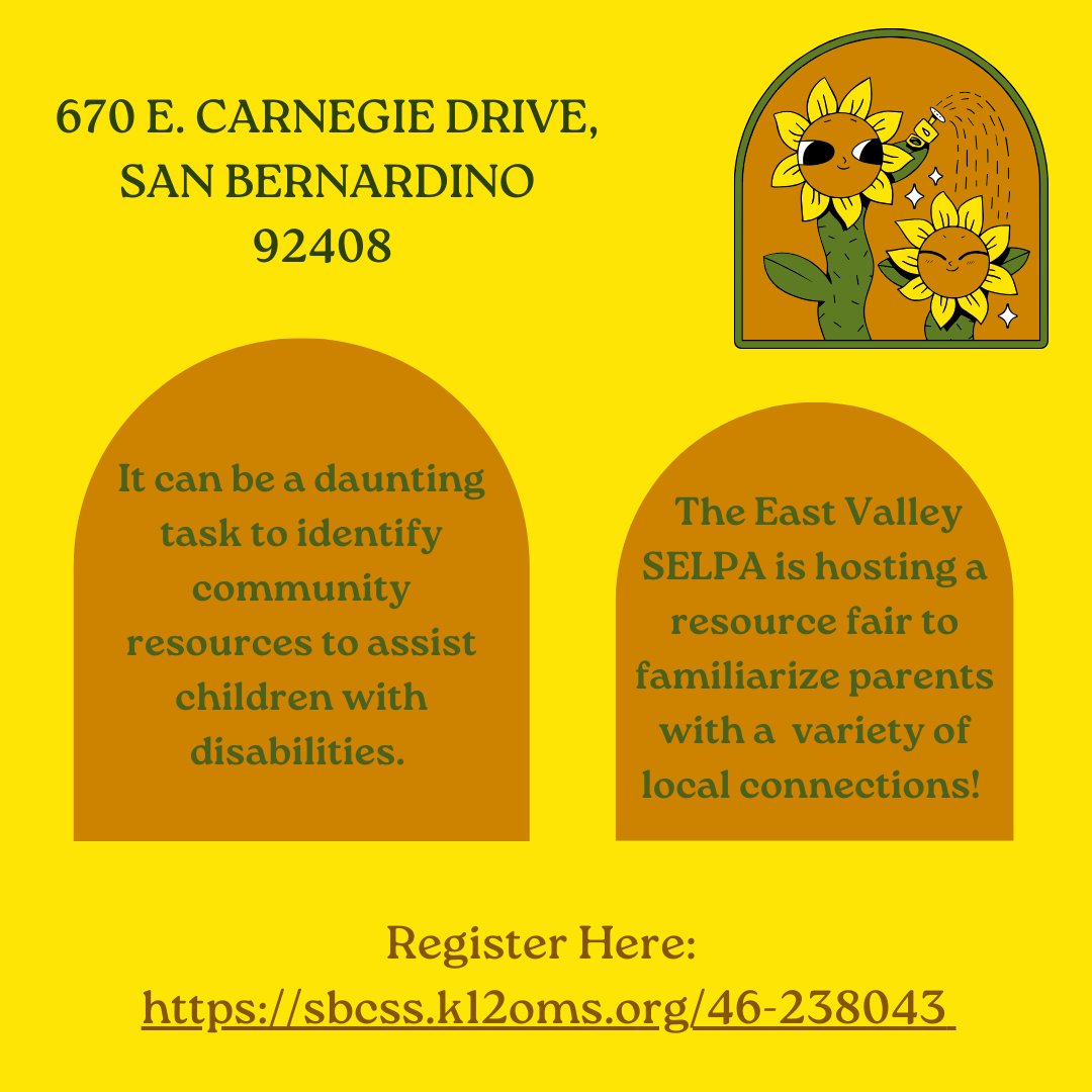ADRConnections's tweet photo. The @ev_selpa Parent Resource Fair is almost here!

Register Today: https://t.co/jOysTSqfyq

✨Free
✨Lunch Provided
✨Raffle Prizes

@SBCountySchools https://t.co/wQSuDqIdLr