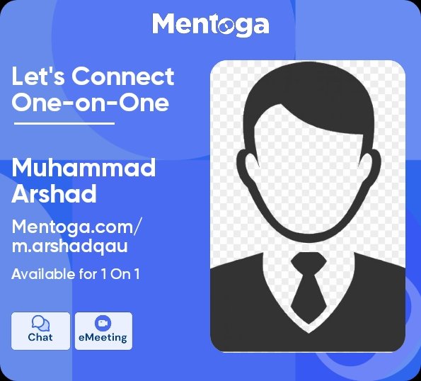 Arshadqureshi77's tweet image. Excited to join Mentoga! Now we can connect one-on-one. Book an eMeeting or chat with me through my profile link! mentoga.com/m.arshadqau Let's make meaningful connections! #Mentoga #OneOnOne #ExcitedToConnect