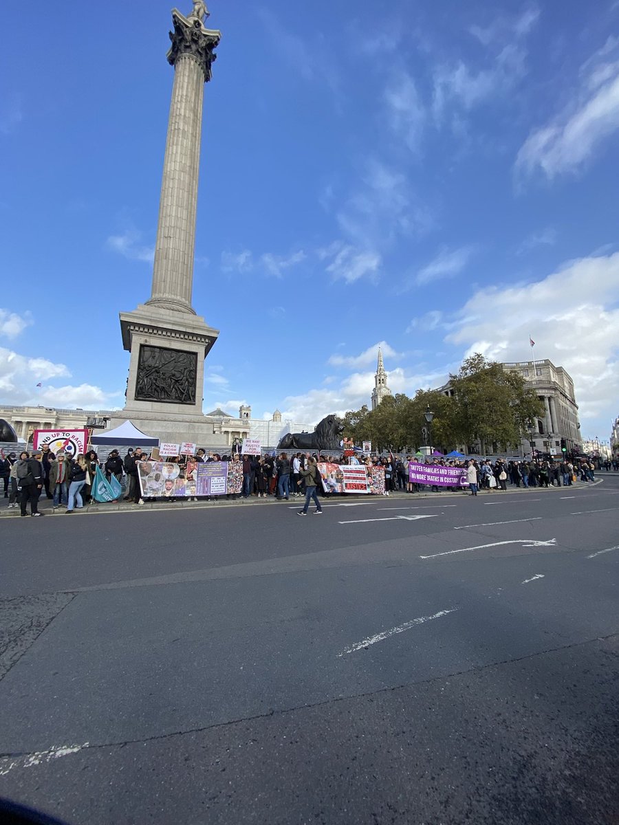 npolicemonitor's tweet photo. Today was the annual @UFFCampaign march to Downing Street.
Today we came together and remembered loved ones who died at the hands of police violence. 
We stood united with those in Palestine also suffering at the hands of state violence.
No justice, no peace. https://t.co/hso3TmE9cn