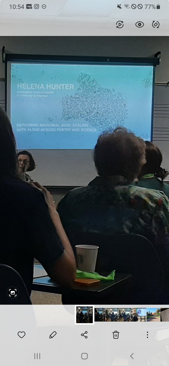 Another interesting find. Very nice presentation about poet Sarah Hymas work on microalgae by Helena Hunter.
#ecopoetics #slsa2023 #alien2023