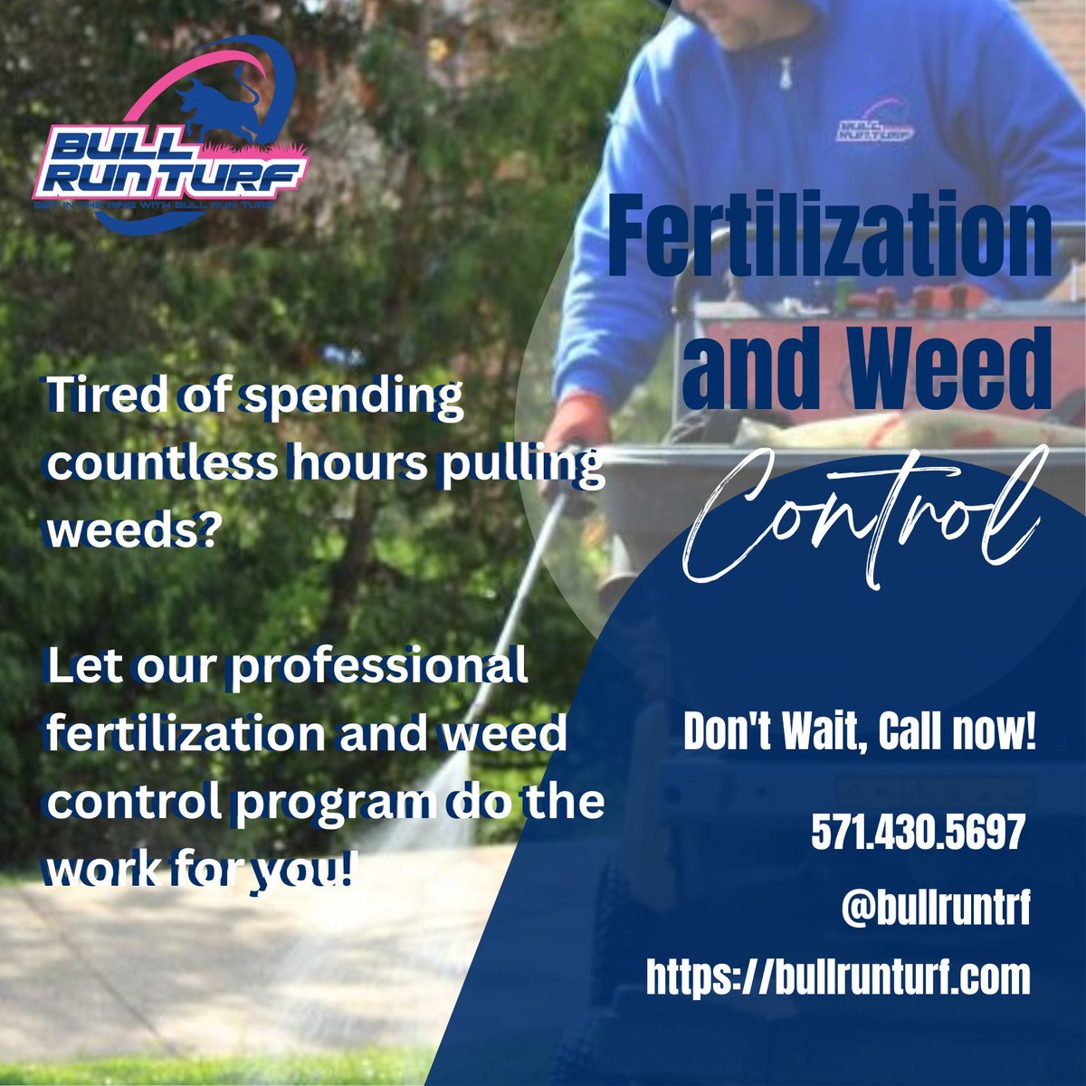 BullRunTurf's tweet photo. Get your lawn looking its best with our comprehensive fertilization and weed control program. 

Contact us today to learn more! 

#lawncare #fertilization #weedcontrol https://t.co/KHefroQGJh