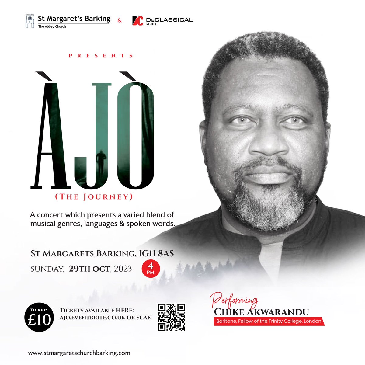 declassical's tweet photo. Unveiling the Artists for Ajo (The Journey).
Chikezie Chike-Michael - A Baritone and Voice teacher will be performing at the Concert. 
Venue- St Margarets Barking 
Date - Sunday, 29th October, 2023 
Time - 4 pm 
Tickets at https://t.co/PdIGU3NIjg 

#ajoconcert #declassical https://t.co/X3ZzxFbytb
