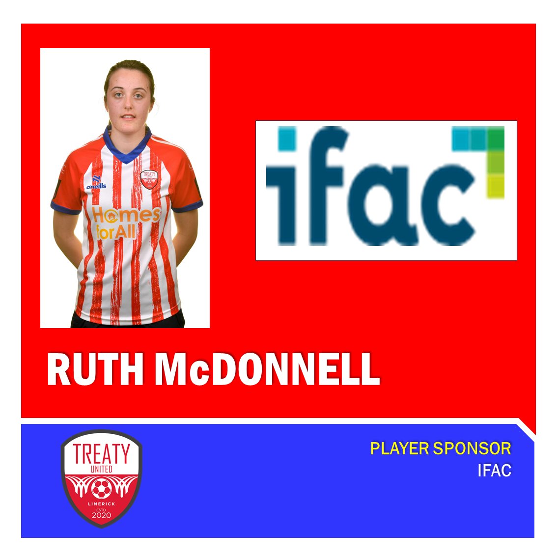 TreatyUnitedFC's tweet photo. Treaty United would like to thank some of our 2023 Senior Women's player sponsors 🤝

🔴 Alannah Mitchell - @CllrFrankieDaly  
🔵 Ciara McDonnell - @IFAC_Ireland
🔴 Ruth McDonnell -  @IFAC_Ireland
🔵 Grace McInerney - @SpecsaversIE Limerick https://t.co/OS4sX9aAvQ